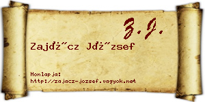 Zajácz József névjegykártya